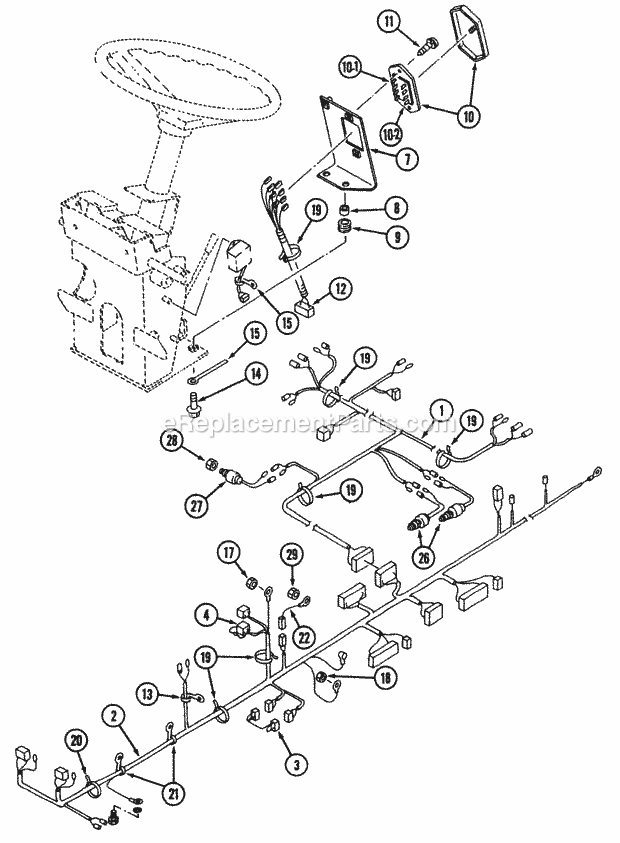 Electric System - Fuse Panel & Safety Switch Diagram and Parts List for 544-434D100, 545-434D100, 546-434D100 Cub Cadet Lawn Tractor